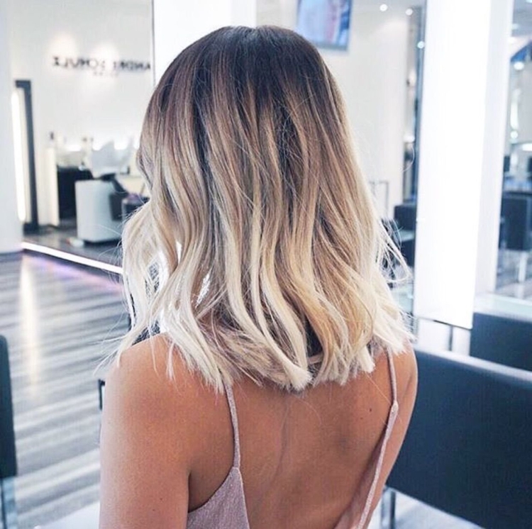 Балаяж окрашивание на русые волосы средней длины