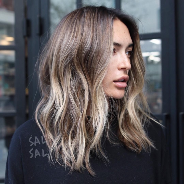 Балаяж, шатуш на средне русые волосы