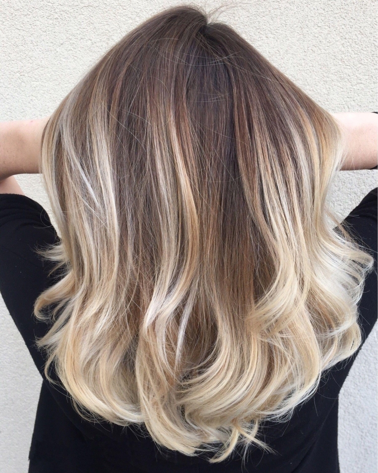 Мелирование балаяж на русые