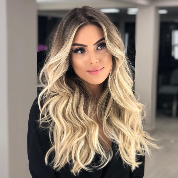 Каскад балаяж блонд