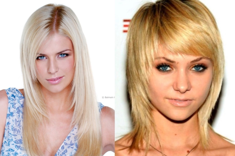 Стрижка лесенка на средние волосы с челкой