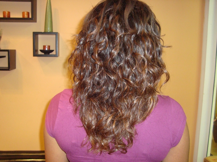 Крупные Локоны на длинные черные волосы