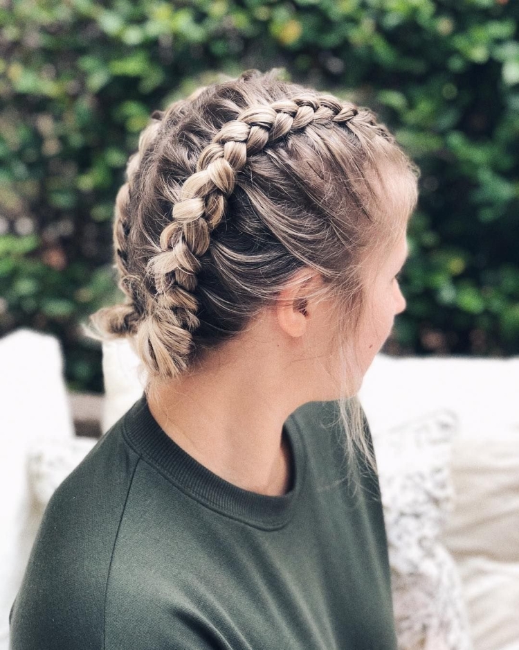 Косички на короткие волосы