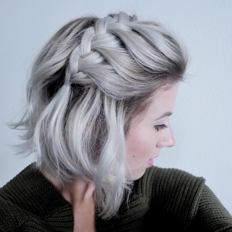 Плетение на короткие волосы