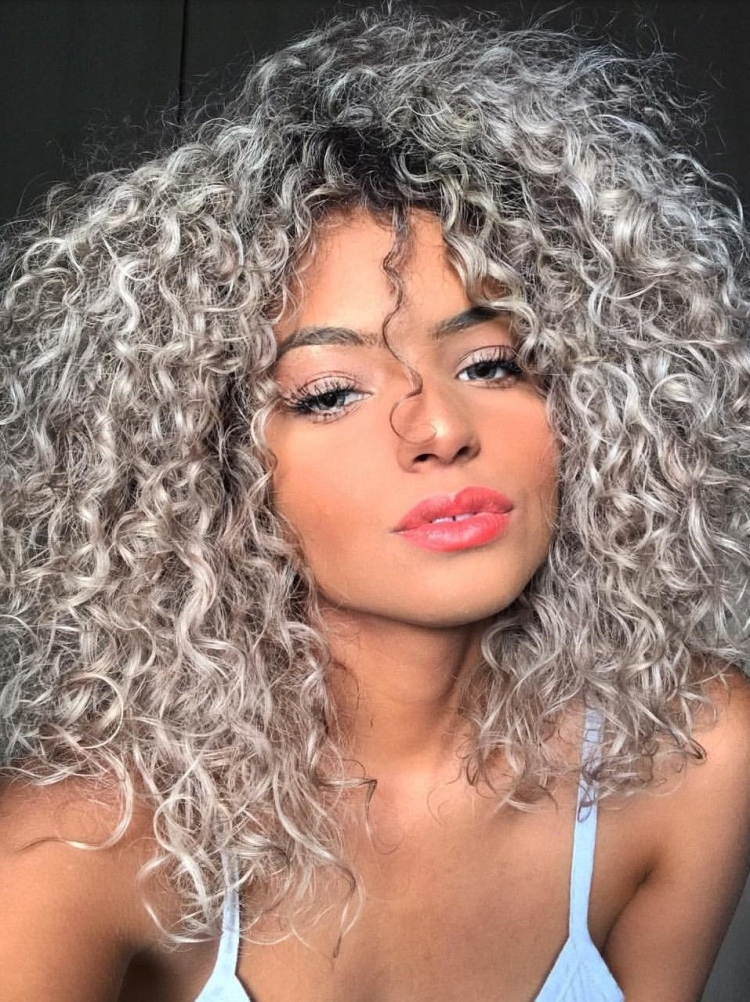 Афрокудри пепельный блонд