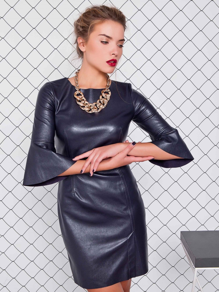 Кожаная рубашка подиум