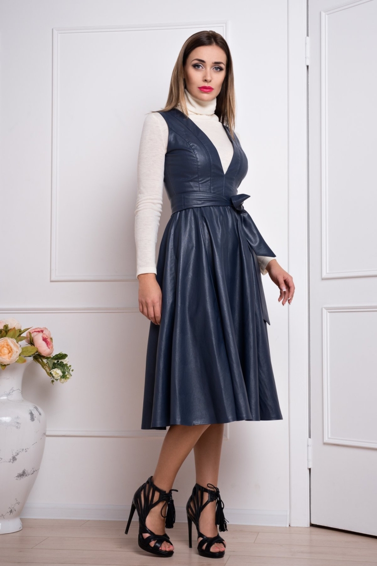 Кожаное платье