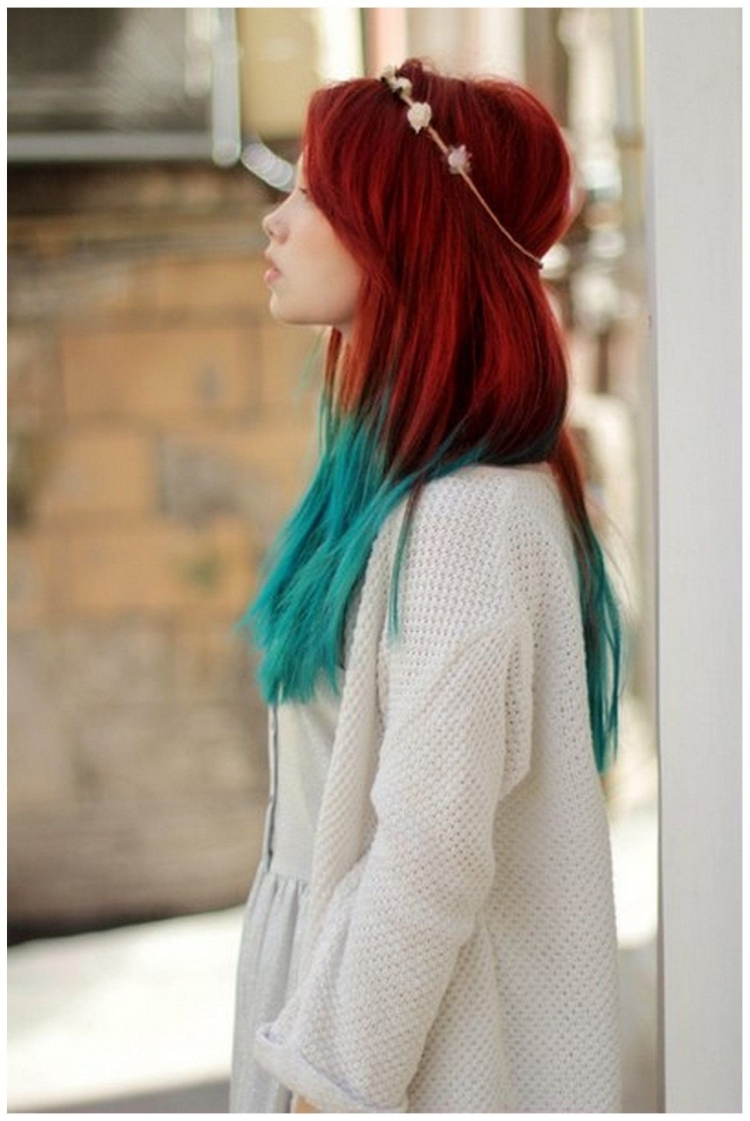 Елена Шейдлина бирюзовые волосы