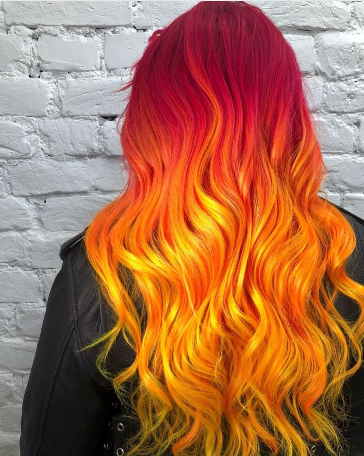 Рыжие волосы с белками коньчиками