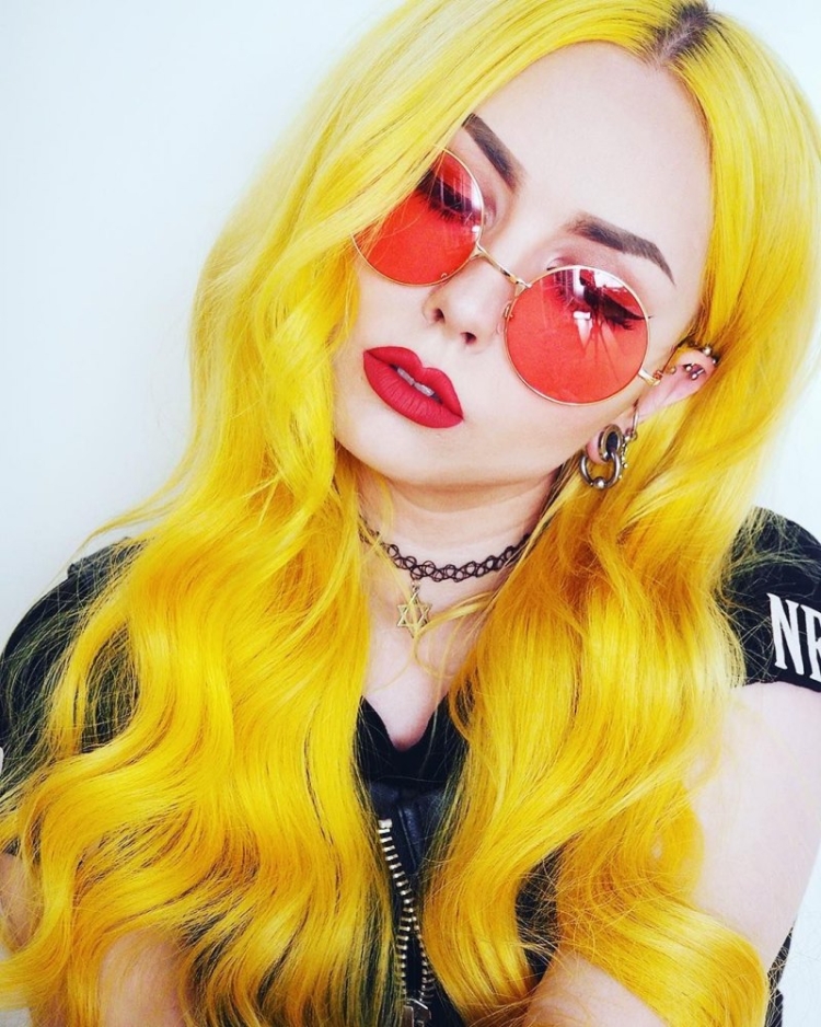 Окрашивание волос рыжий с фиолетовым