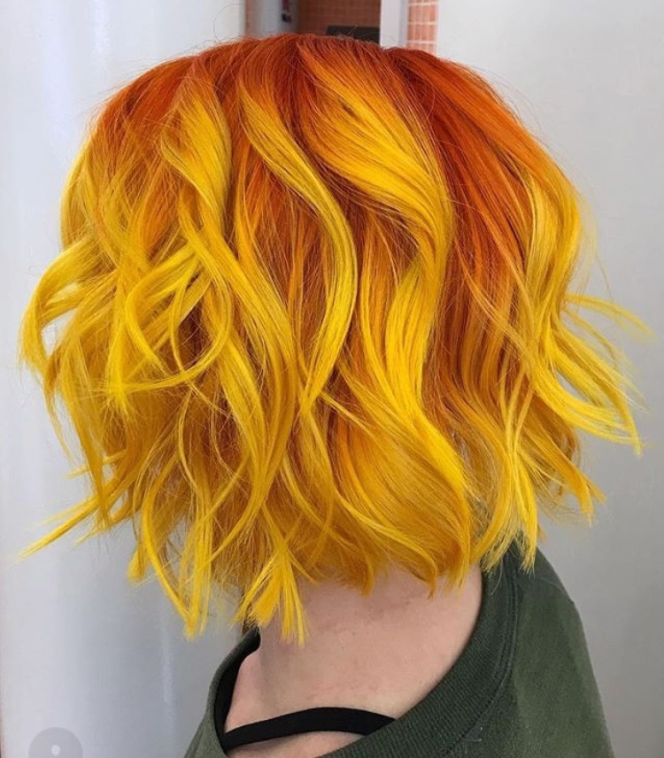 Розово оранжевые волосы