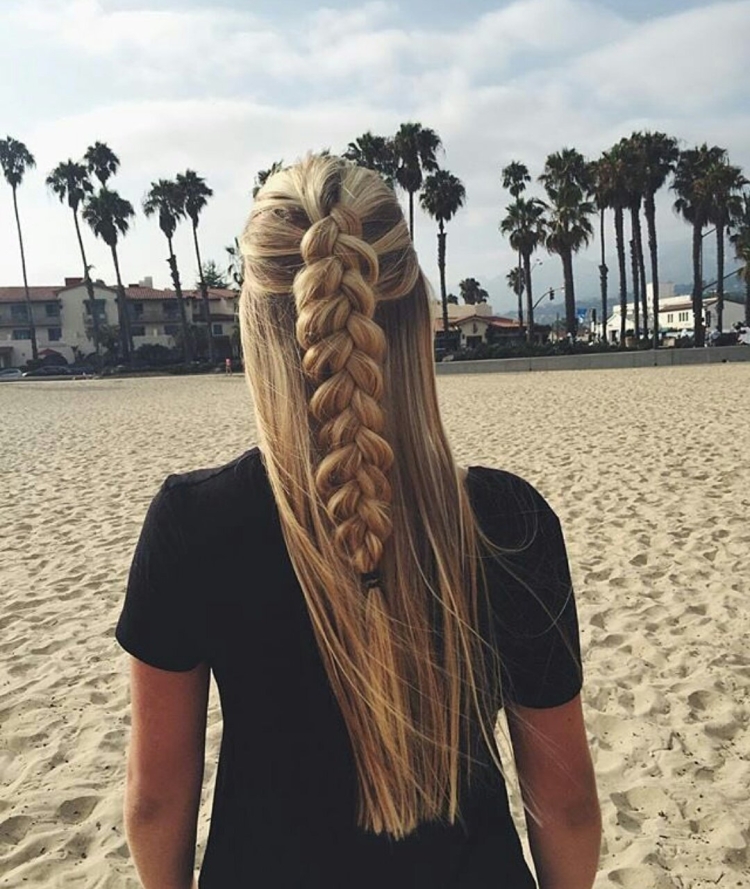 Колосок на распущенные волосы