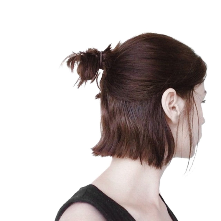 Эстетика коричневые волосы в хвостике