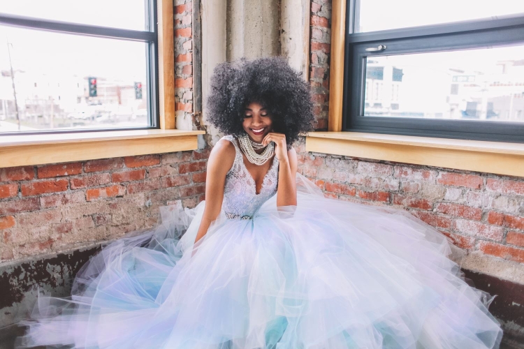 Афро прическа для невесты