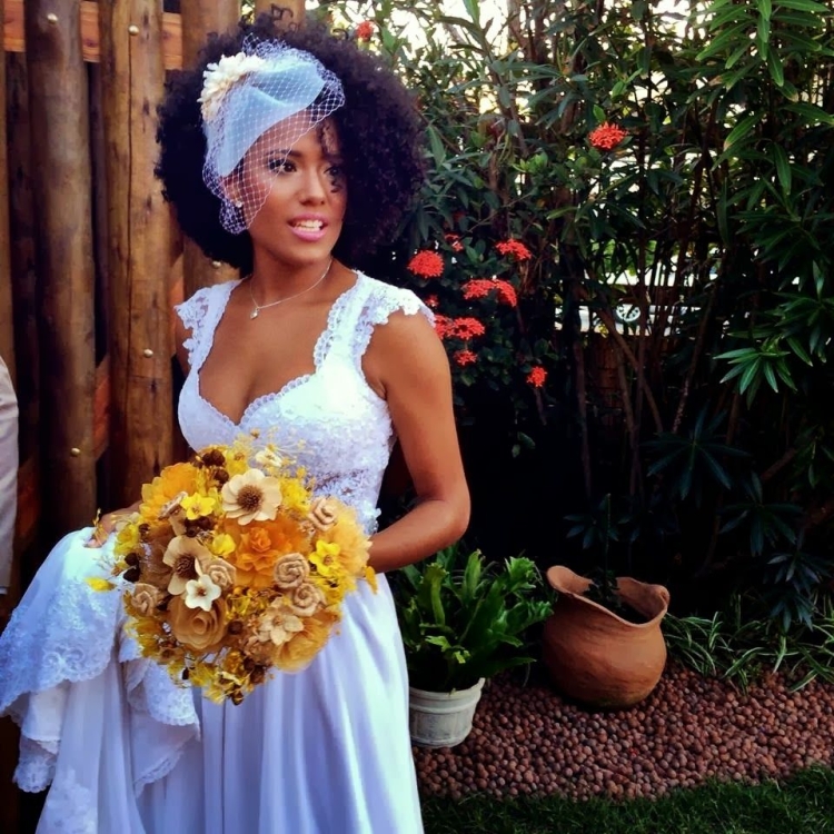 Свадебные прически с афрокудрями