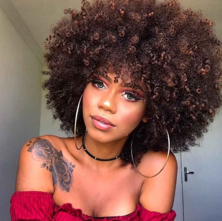 Афро кудри и макияж
