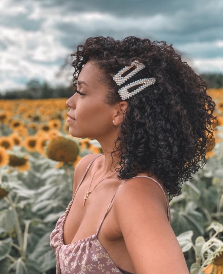 Афро кудри на заколках