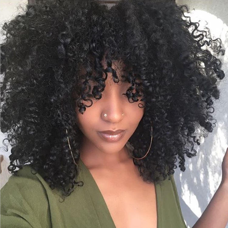 Афро кудри с челкой