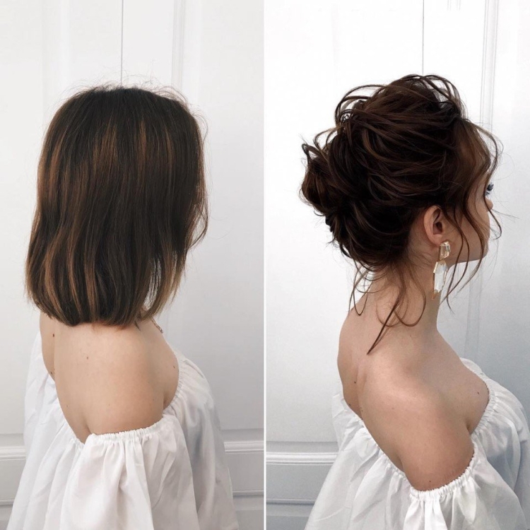 Пучок на волосы до плеч