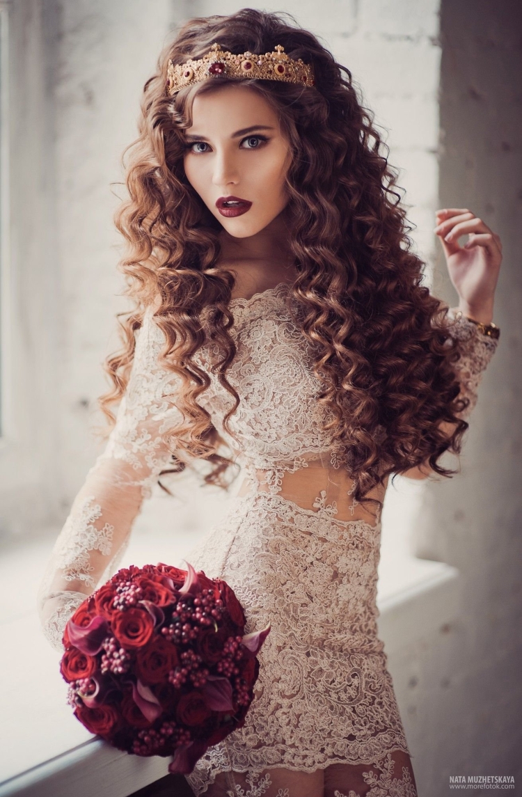 Свадебные образы с кудряшками