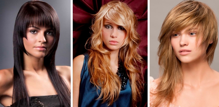 Градуированный Каскад с косой челкой