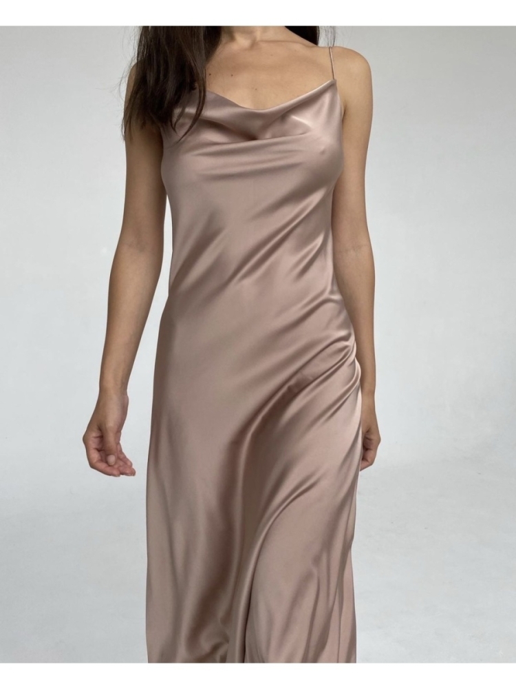 Шелковое платье комбинация