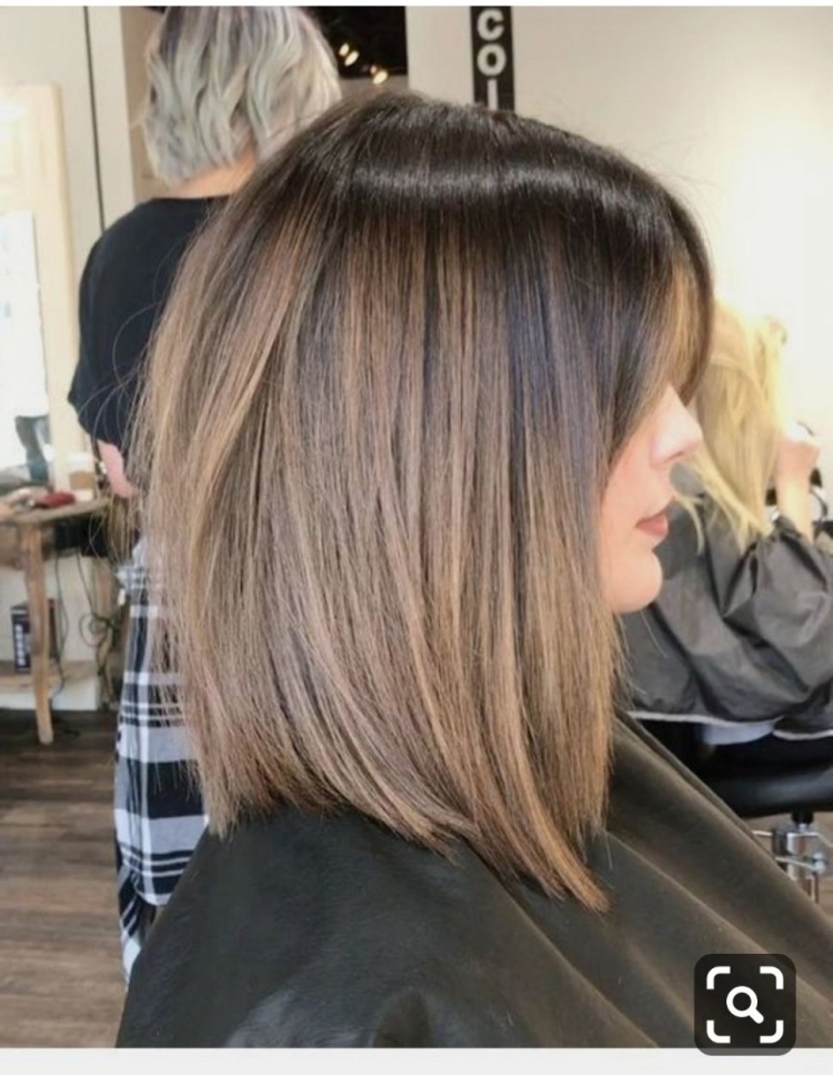 Балаяж на удлинённое каре