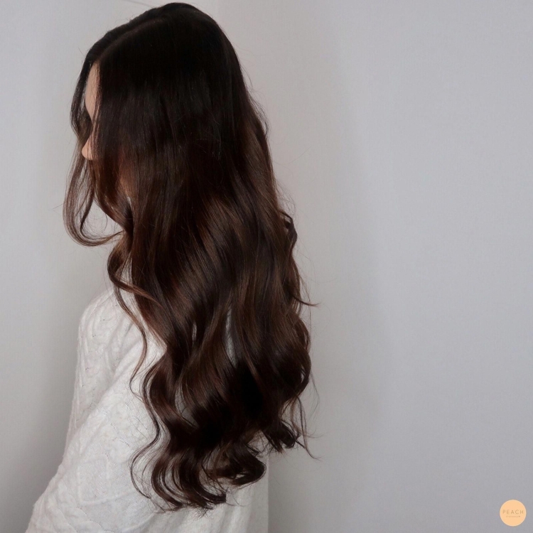 Длинные коричневые волосы