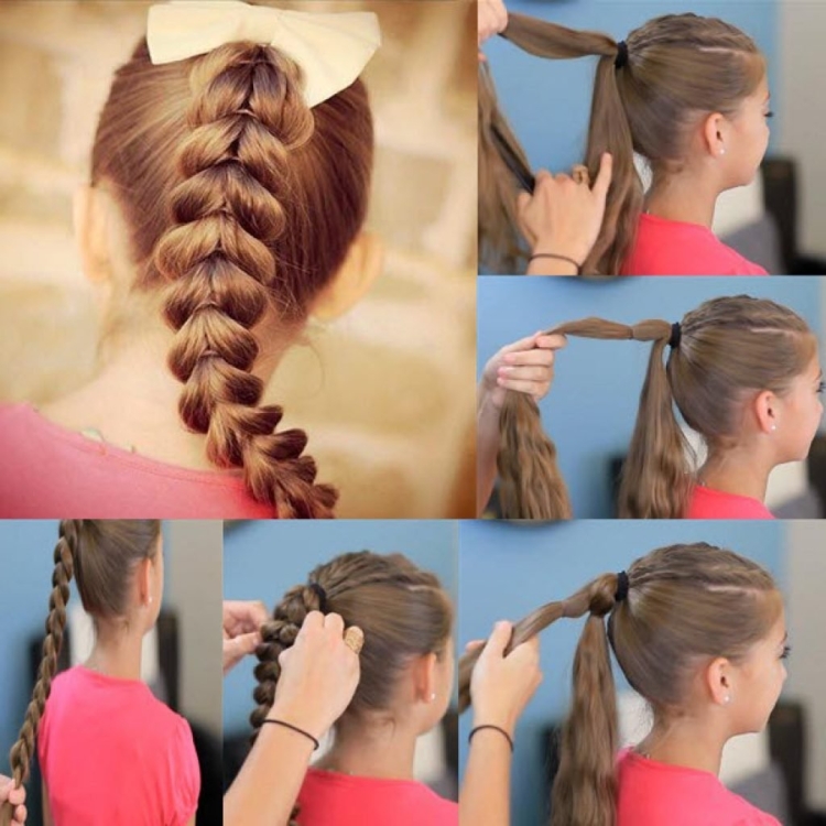 Причёски из хвоста для девочек