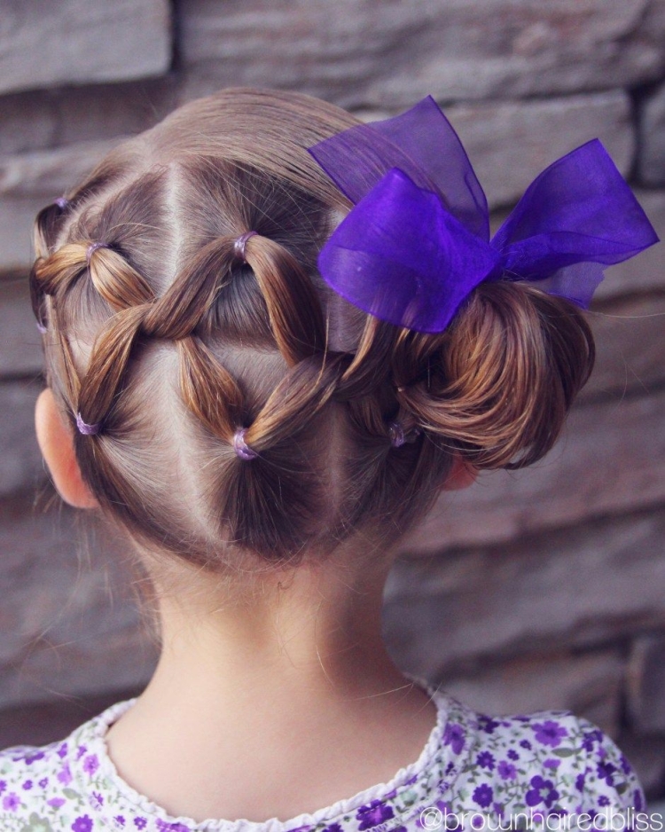 Красивые хвостики для девочек на средние волосы