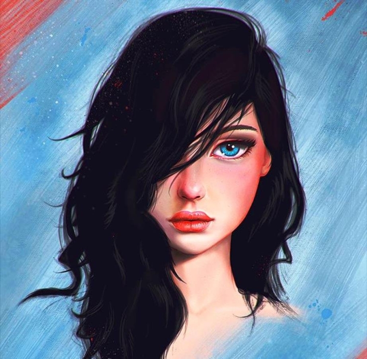 Красивая девушка арт