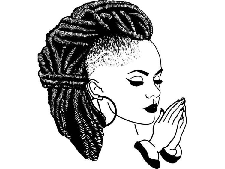 Афрокосы вектор