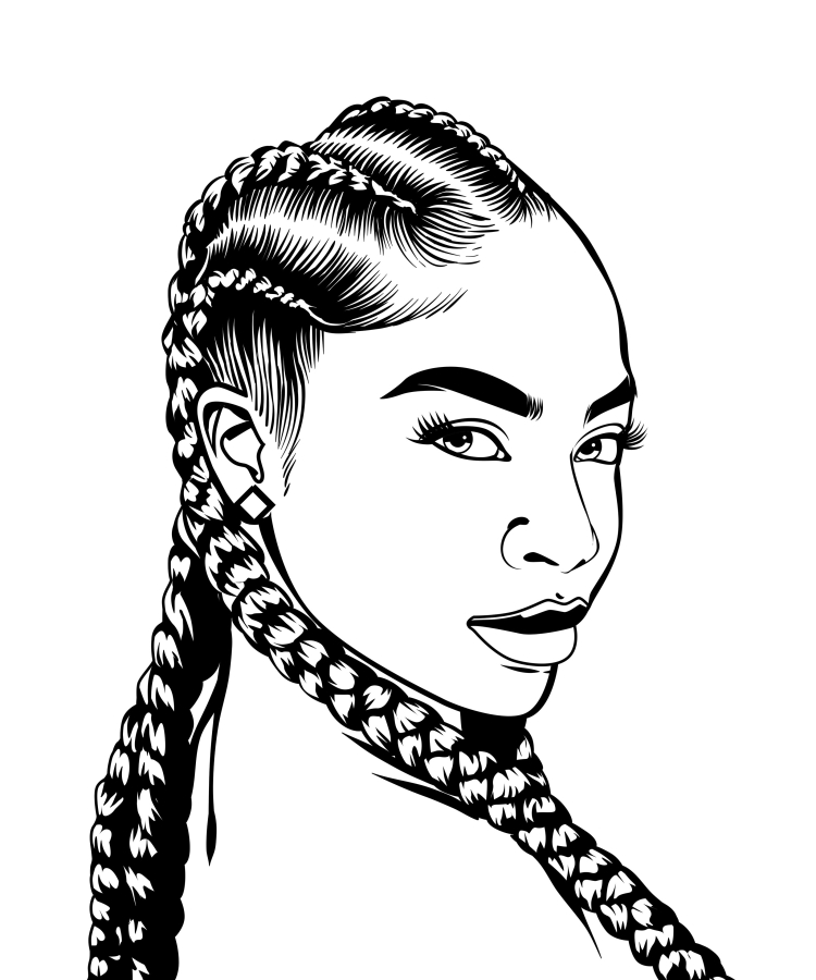 Африканские прически карандашом