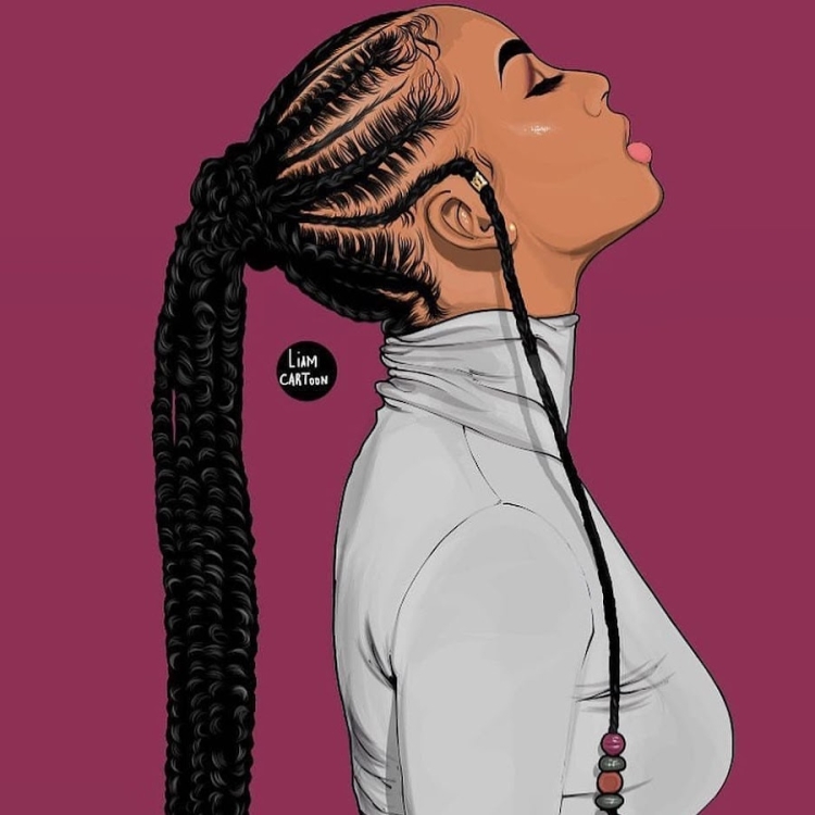 Афрокосы нарисованные