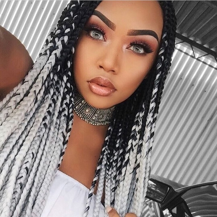 Афрокосы черно пепельные