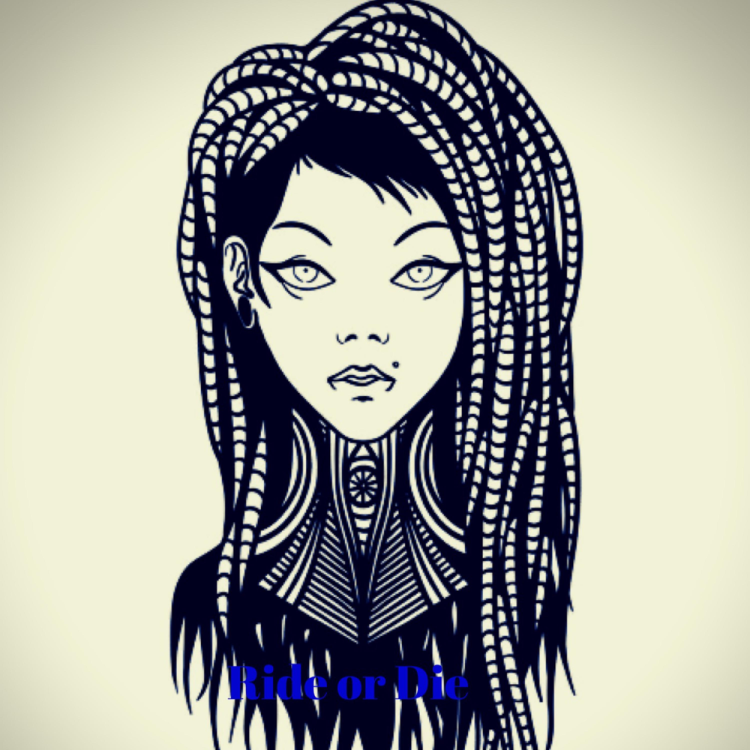 Прическа с дредами эскиз