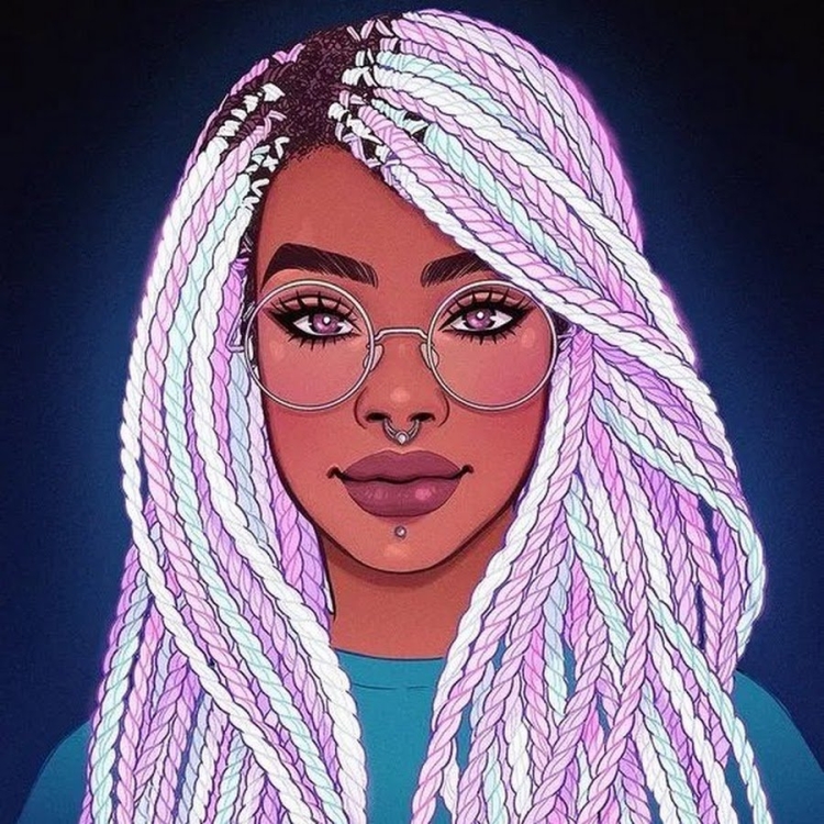 Афрокосы мультяшные