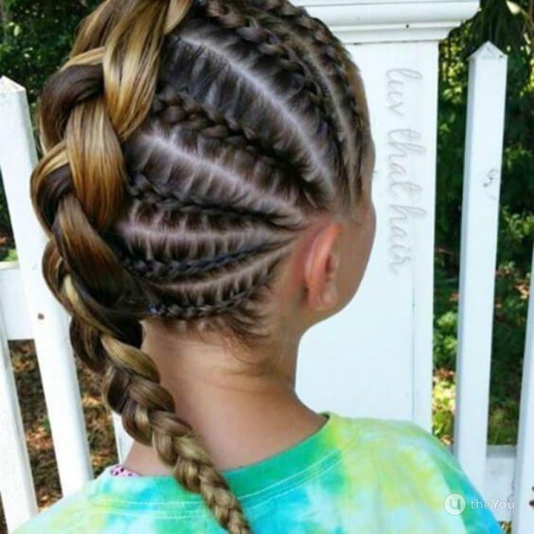 Причёска дракончик для девочки