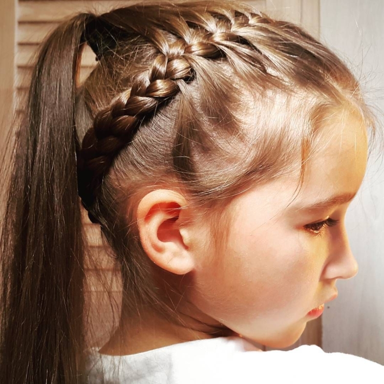 Ободок из косы для девочки