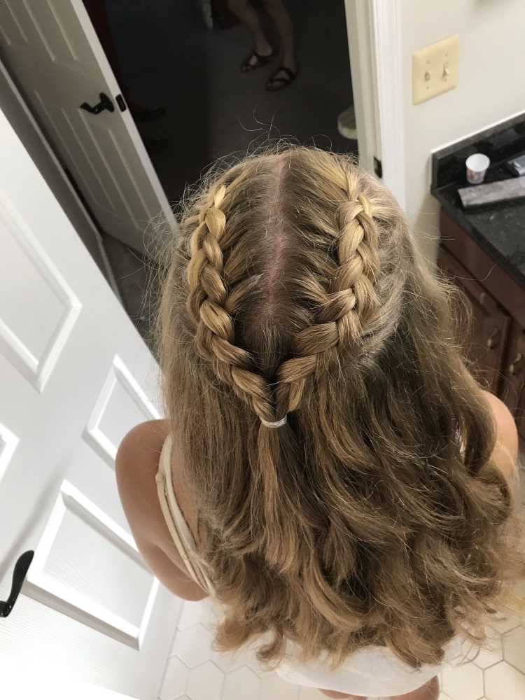 Прическа коса и Локоны для девочки