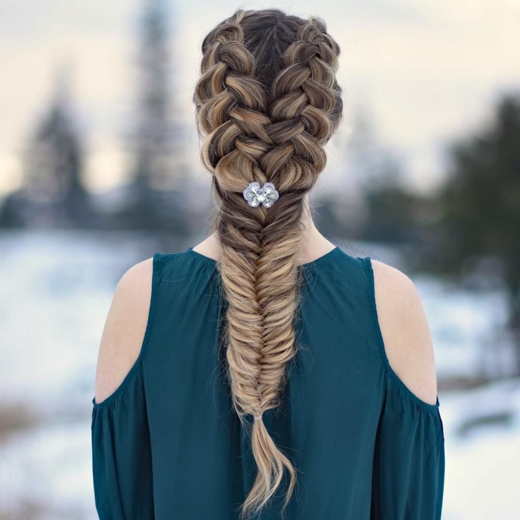 Голландская коса полукорона