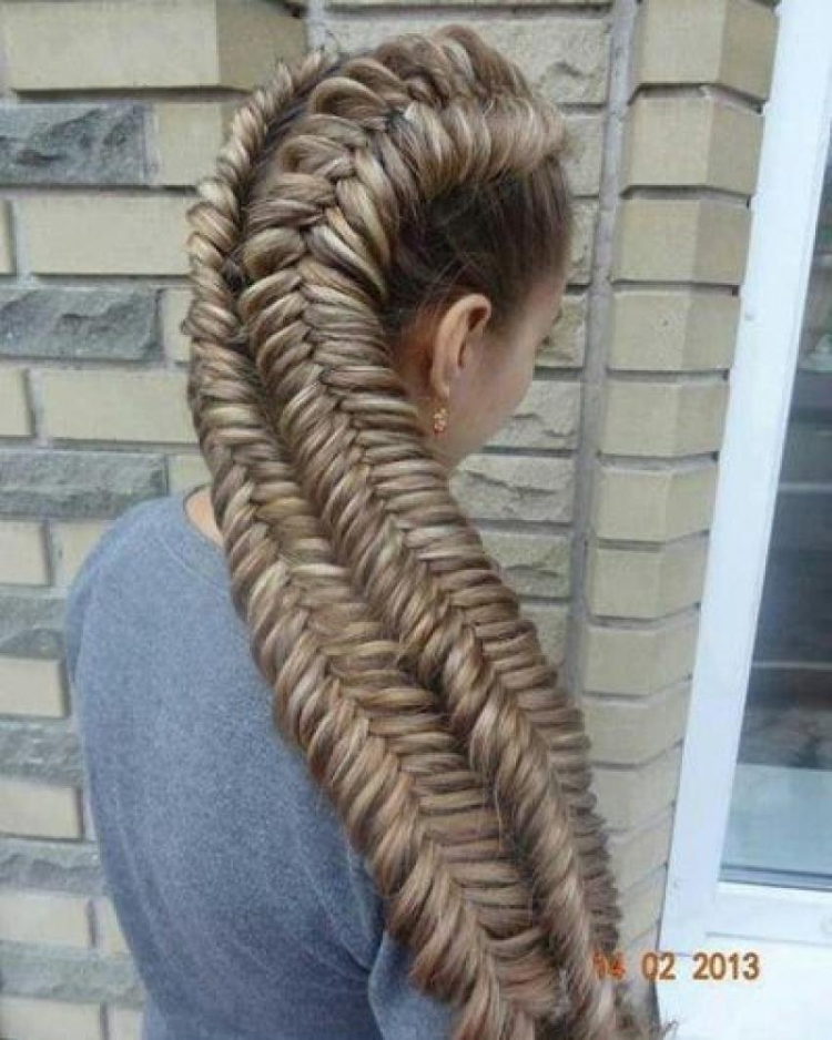 Коса рыбий хвост колосок