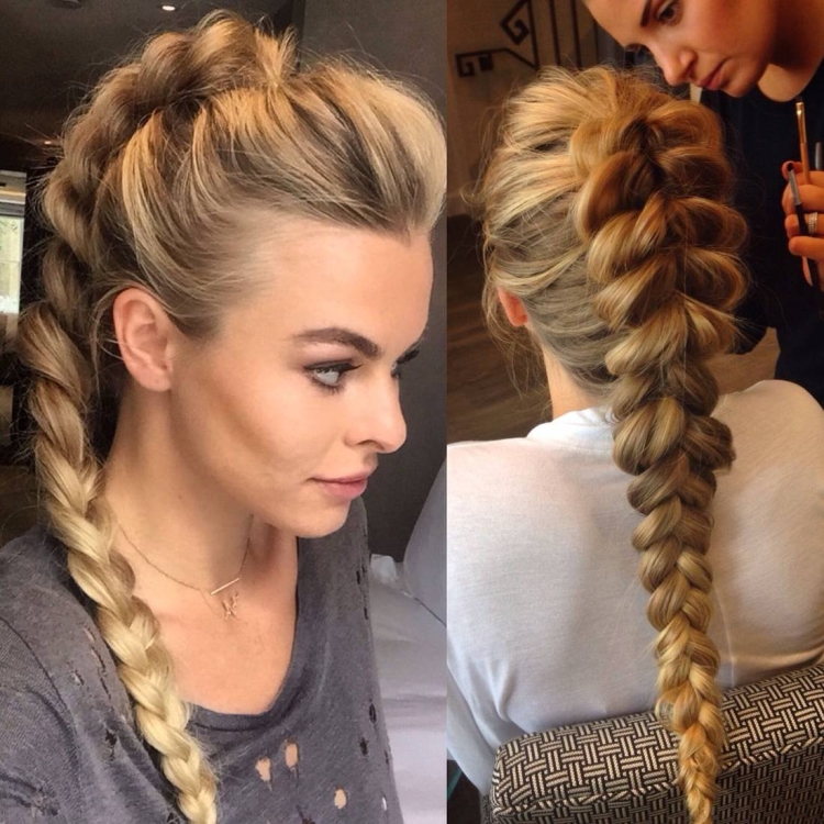 Прическа косичка с хвостиком