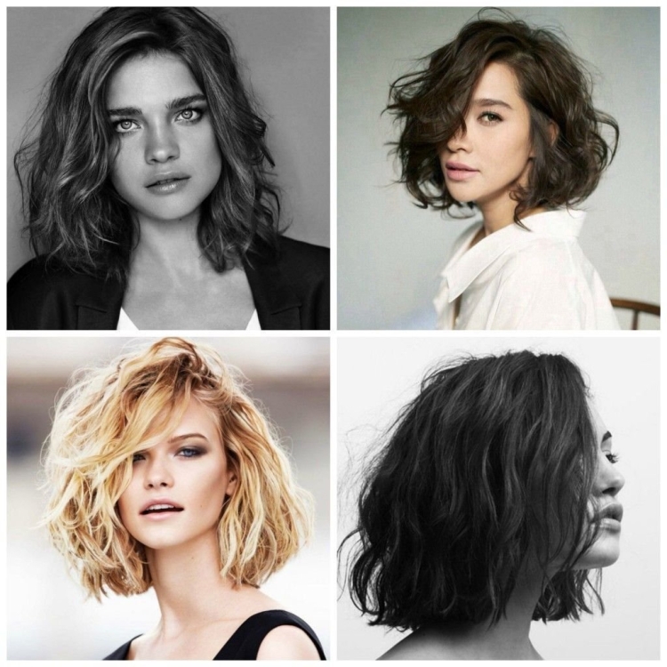 Удлиненный Боб на вьющиеся волосы