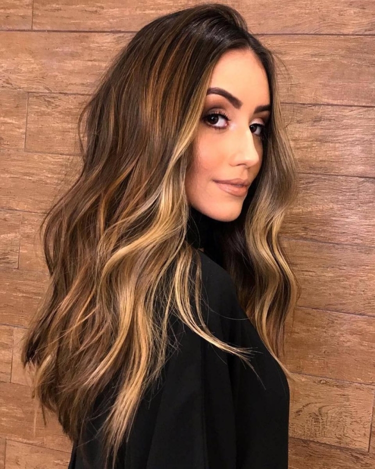 Каштановый балаяж