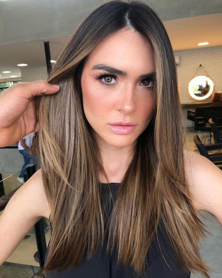 Контуринг окрашивание на темных волосах