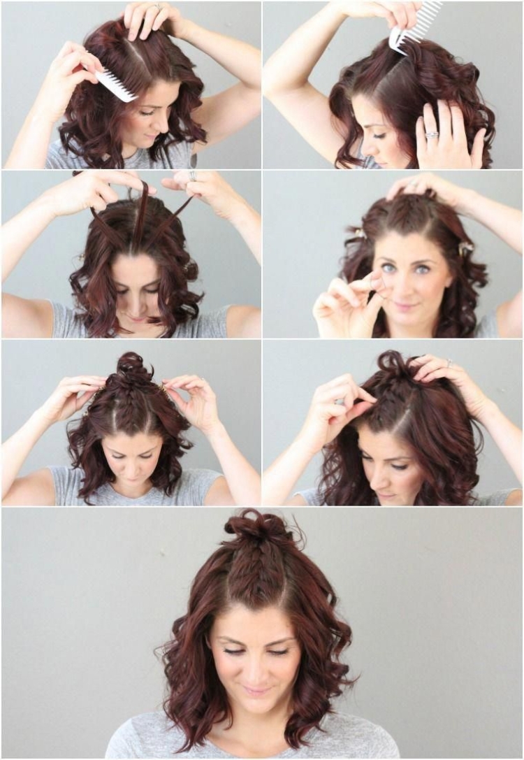 Прически на кудрявые волосы пошагово