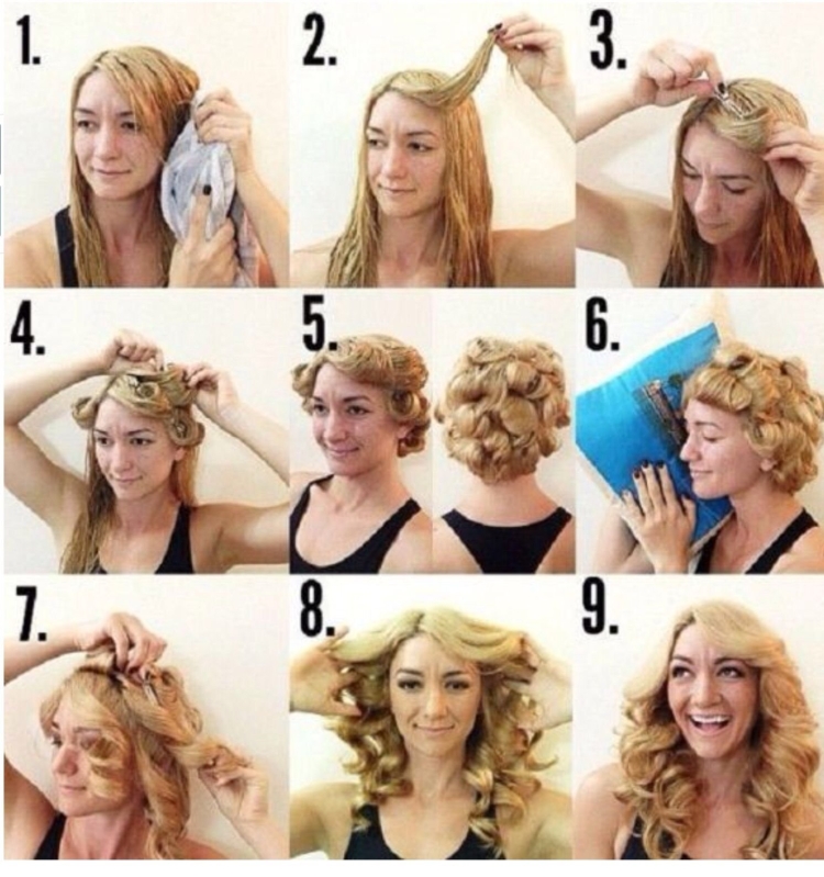 Кудри без бигудей и плойки