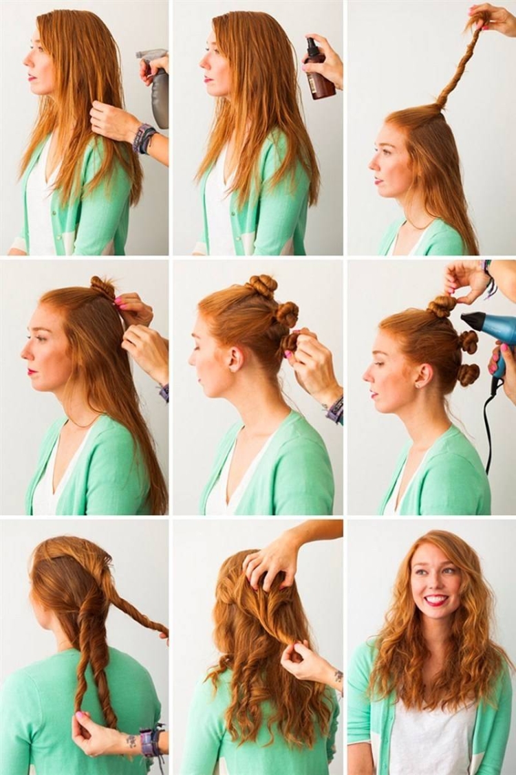 Причёски на средние волосы без плойки