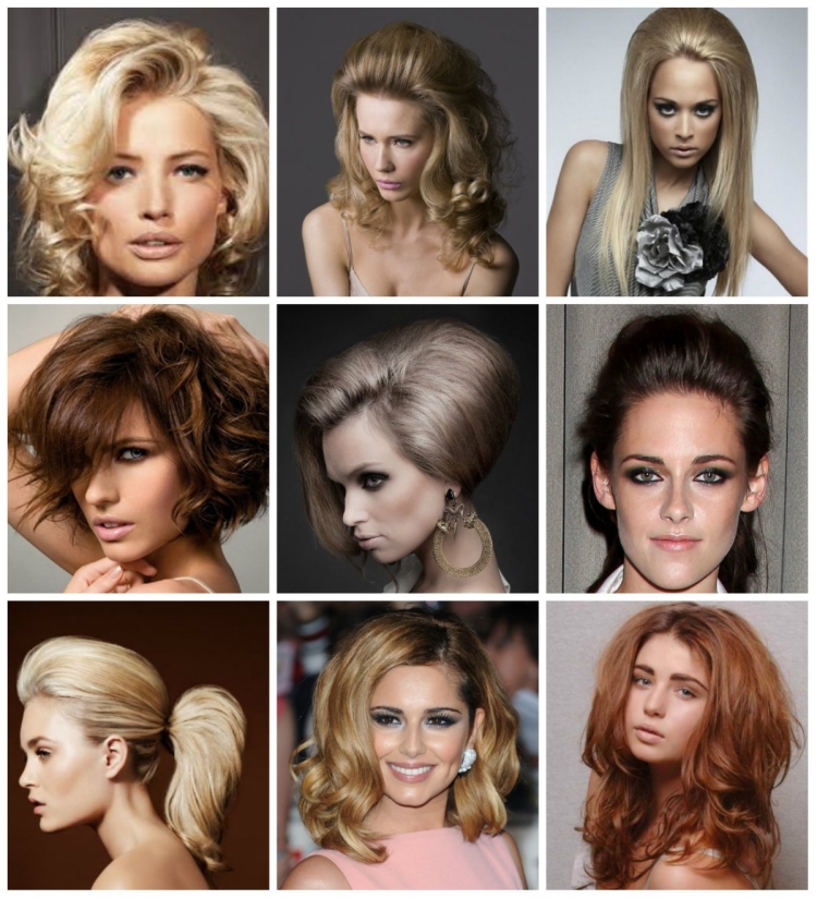 Объемные прически на средний волос